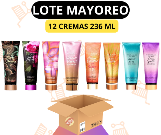 Lote de 12 Cremas Corporales Victoria Secret 236ml