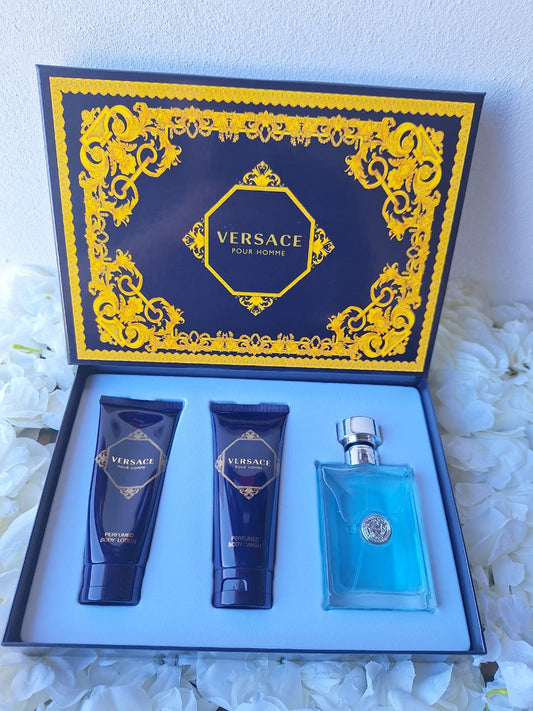 Set Pour Homme Versace 3pz 100ml Caballero