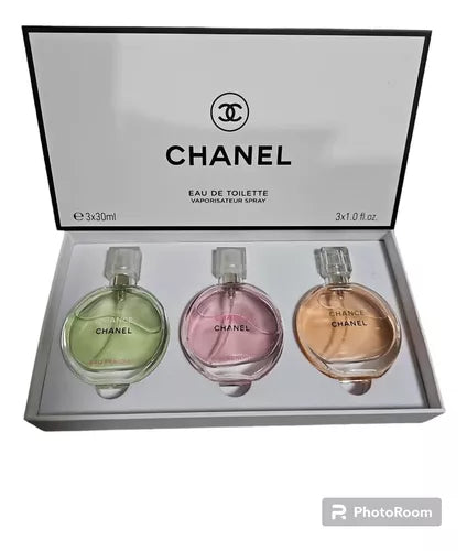 Set de Perfumes Chance Chanel 3x 30ml - Zona Libre