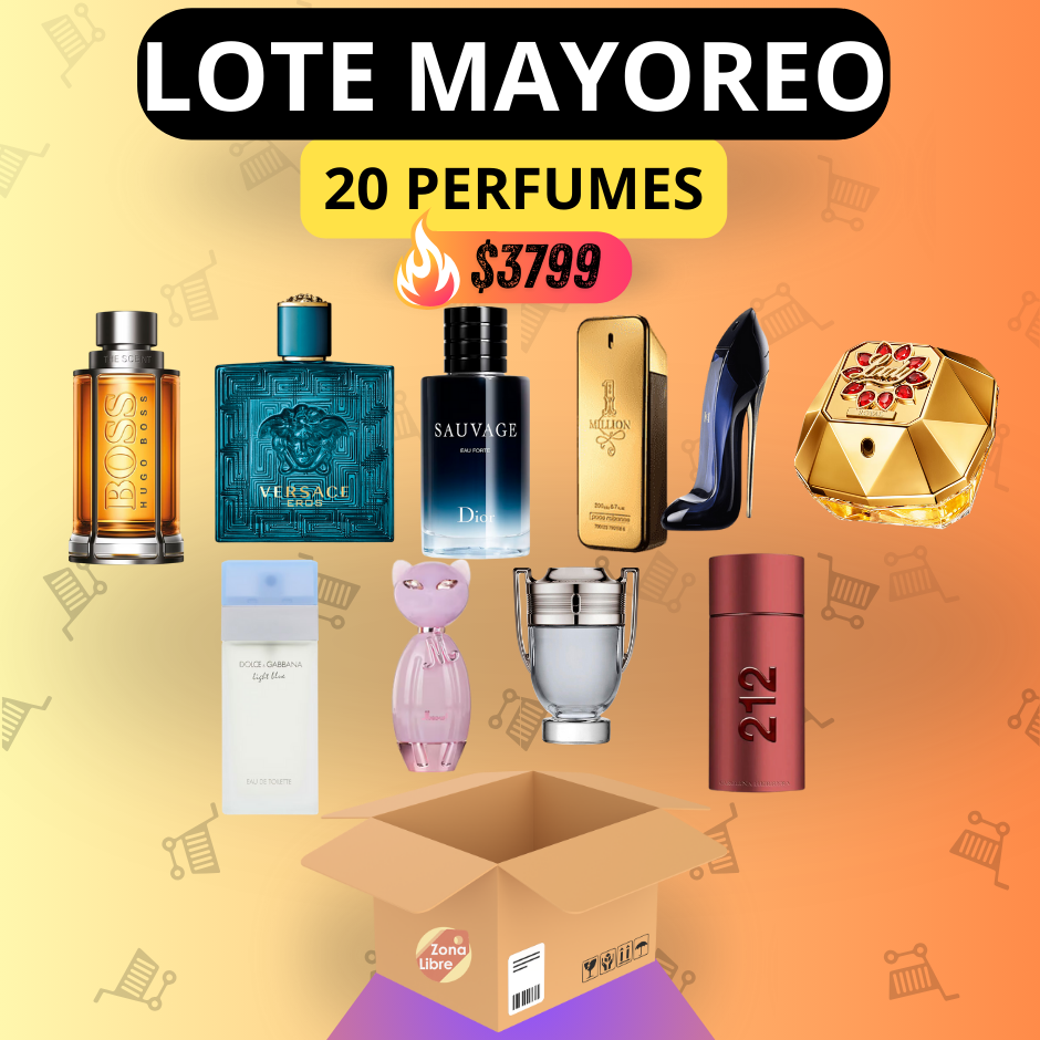 Lote de 20 Perfumes Mixtos Importados