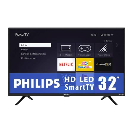 TV Philips 32 Pulgadas HD Smart TV LED 32PFL4756/F8 - Zona Libre